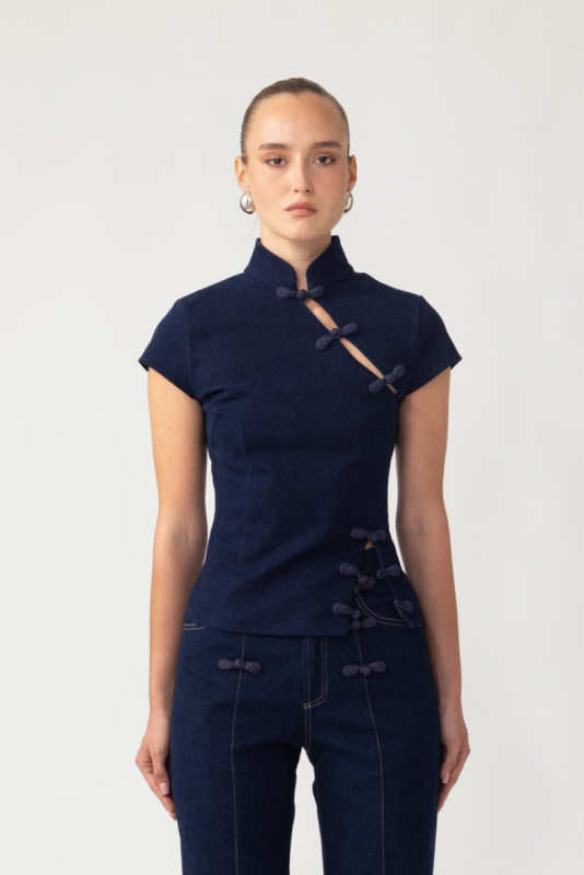 Iris Denim Top
